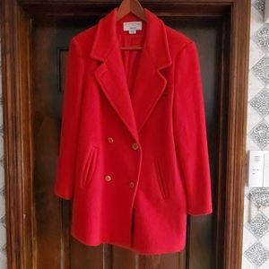 Red womans coat, one size, M/L
